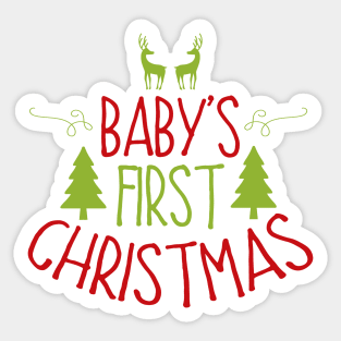 Babys First Christmas Sticker